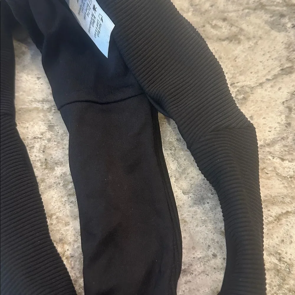 🖤 L*Space Ribbed Bikini Bottoms – Black, Size XS